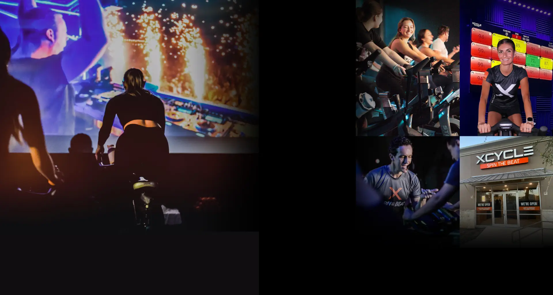 Instructor de spinning dando indicaciones